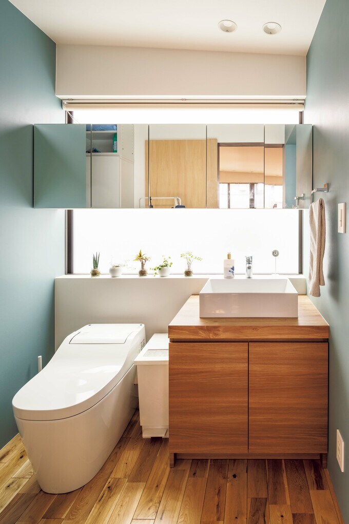 二世帯共用の洗面脱衣室