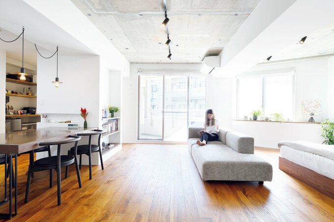 自然光がたっぷり差し込む明るいLDK