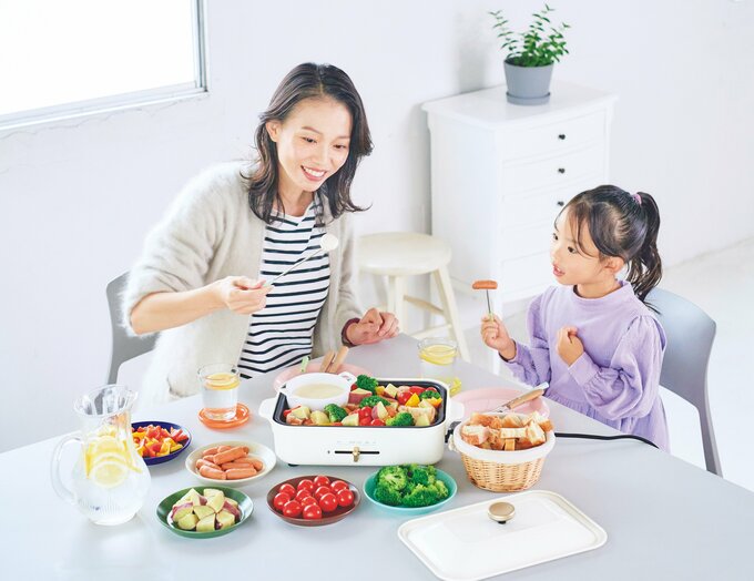 親子とホットプレート