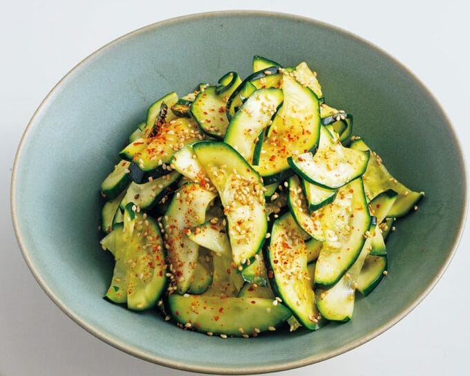 ズッキーニのゴマナムル