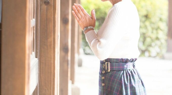 神社参拝の写真