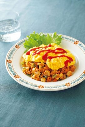 オートミールでつくる「オムライス風」。お米のような満足感でダイエットに