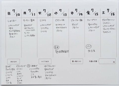 献立カレンダー2