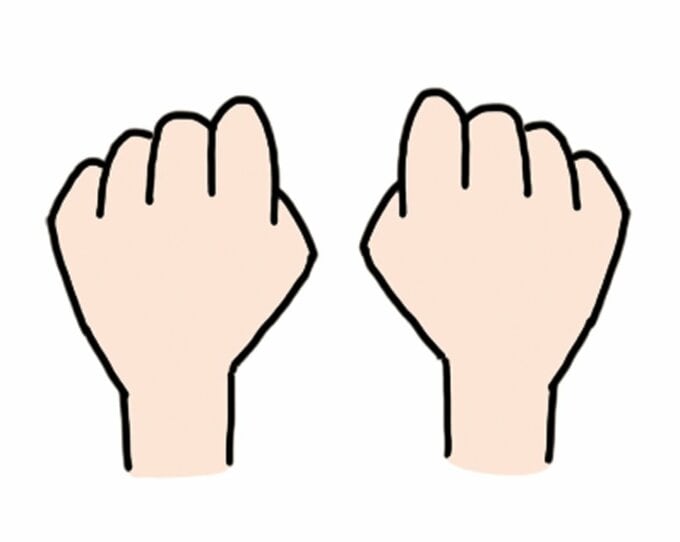 イラストこぶし2つ