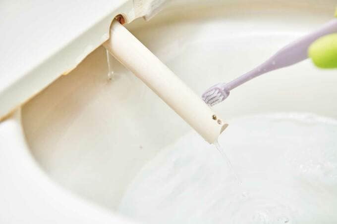 トイレのシャワーノズルの掃除