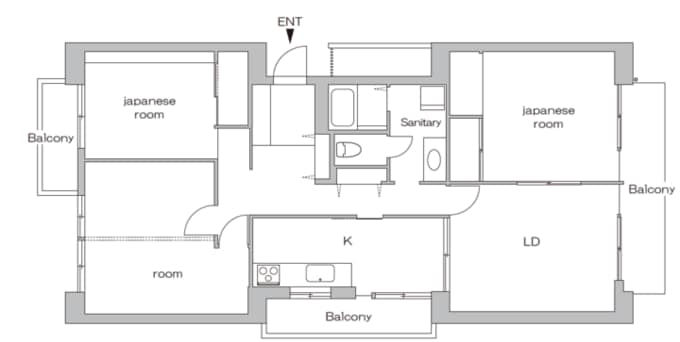 リノベーション前の間取り図