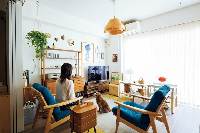 リビングで愛犬とくつろぐhappy♪さん