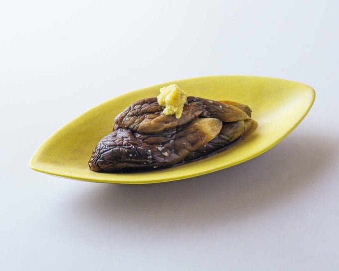 ナスのショウガじょうゆあえ