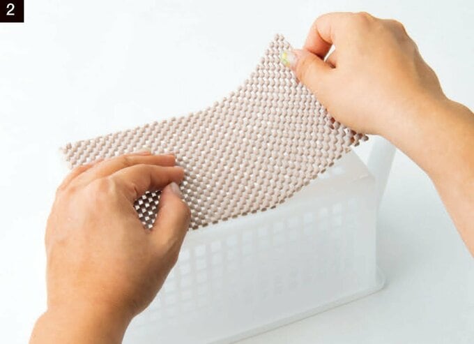 2手順目、シートを張り付ける