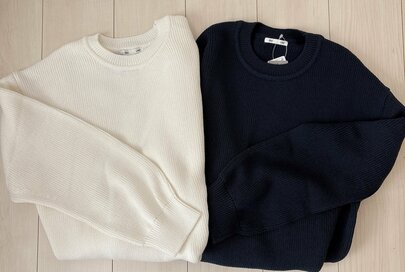 GUでアラフォーが「メンズニット」を思わず2色買い。2990円で最高のシルエット