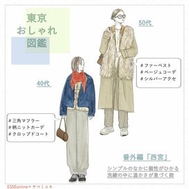 40代50代、冬コーデは「ベージュ使い」と「柄ニット」であか抜ける。即まね決定の2コーデ