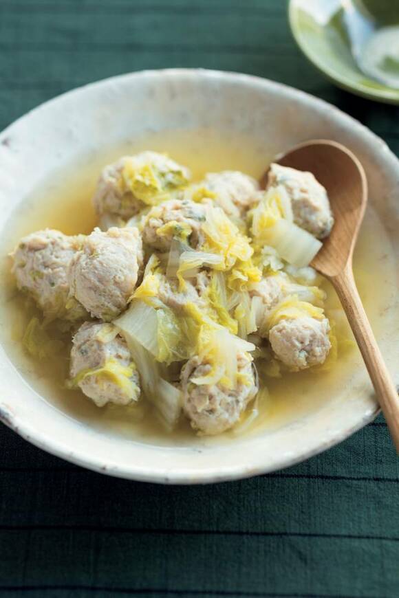 白菜と鶏団子のユズコショウ煮