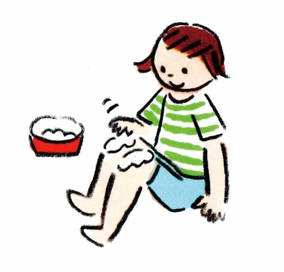 ひじやひざのザラつきを解消するスクラブ代わりに
