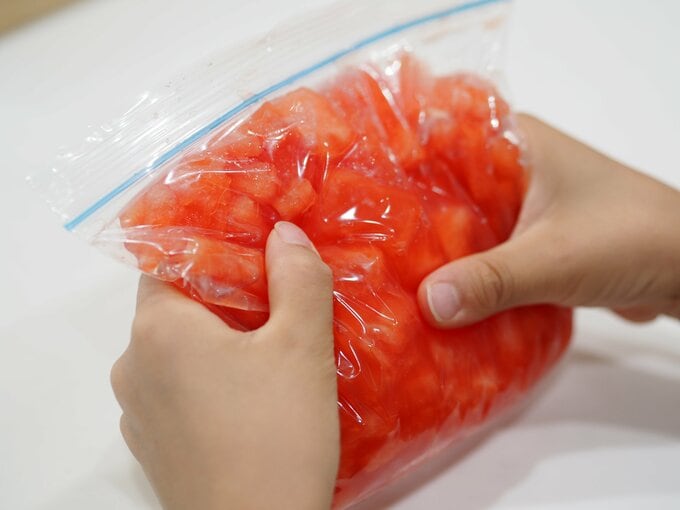 もんで混ぜる