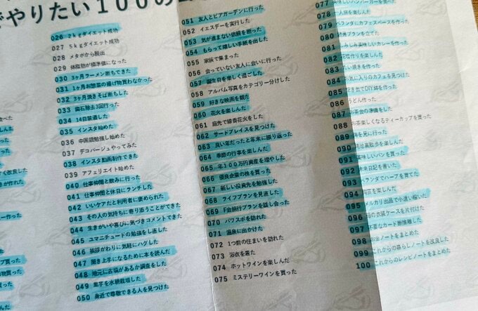 去年のやりたいリスト