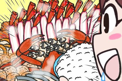 ＜間違い探し＞冬にぴったりカニ鍋！どこが違う？2つの絵から見つける5つの間違い