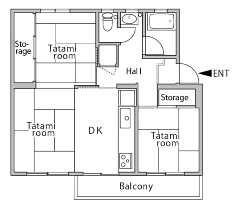 リノベーション前の間取図