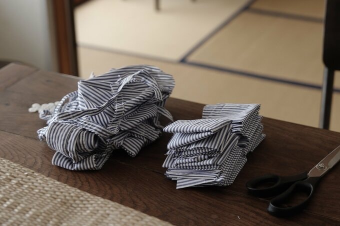 夫の古いシャツ