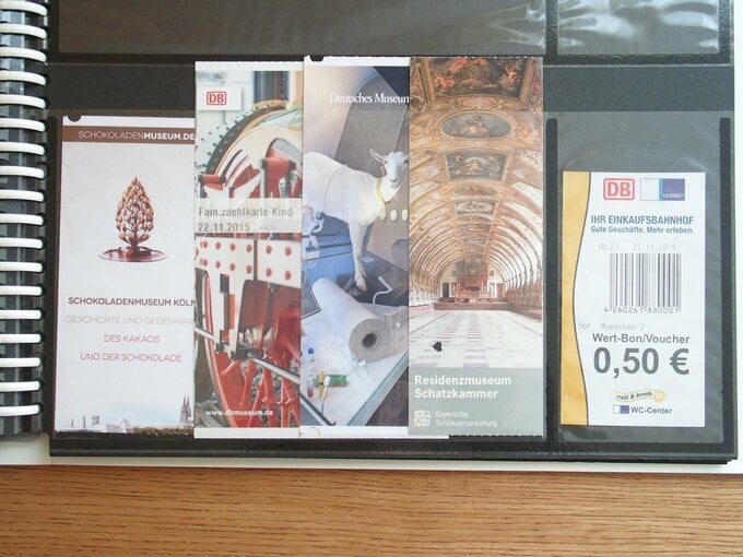 フォトシステムファイルにチケットなど