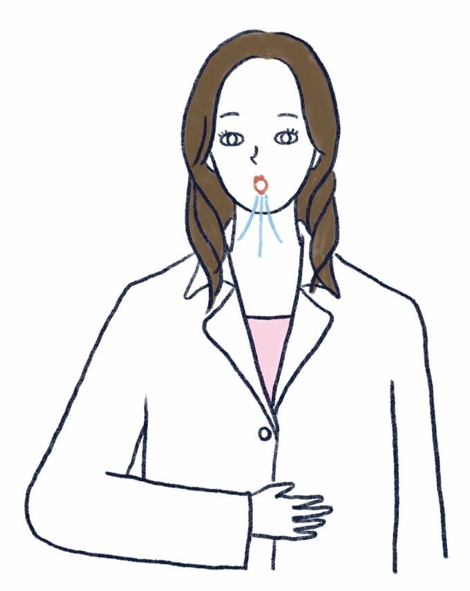 深呼吸する人