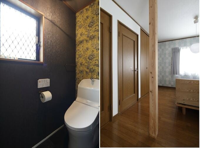 個性派クロスのトイレ