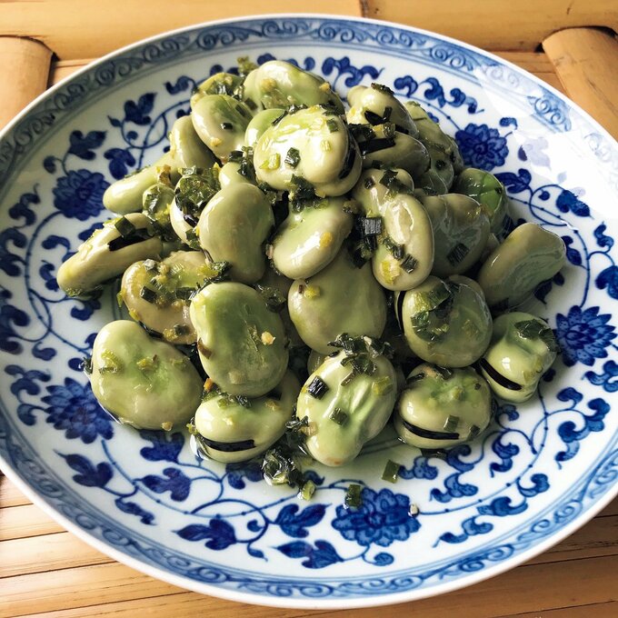 葱油蚕豆(ソラマメのネギ油炒め)