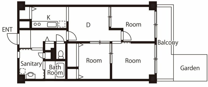 リノベーション前の間取り図