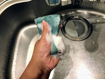 4か月使ってもへたらない驚きのスポンジ！角がたって泡もふわっふわ