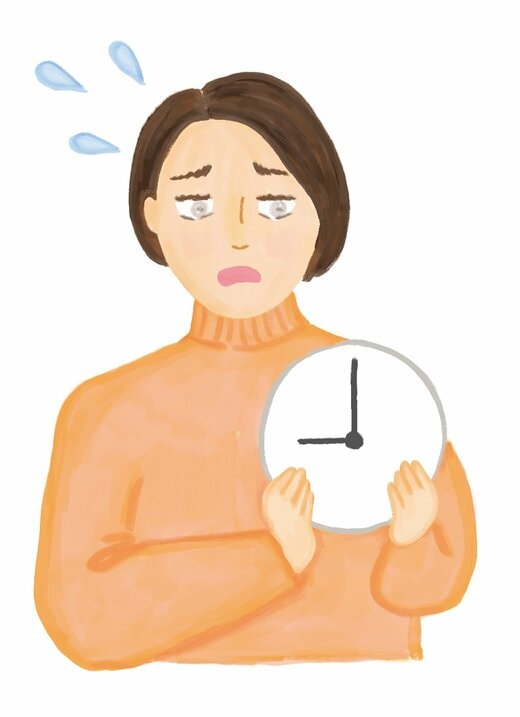 家事と仕事に追われる女性イラスト