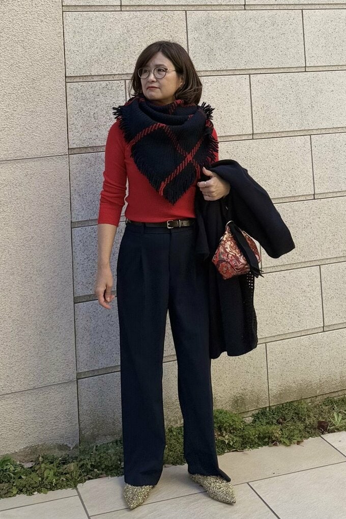 ユニクロニット50代コーデ