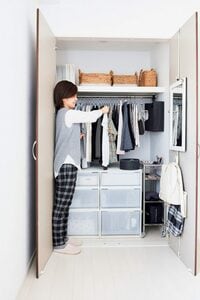動かない＆悩まないクローゼットで朝の準備をラクに