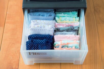 「四角くたたむ」工夫で、靴下と下着の収納力が3倍に！