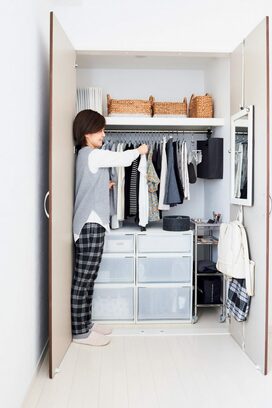 動かない＆悩まないクローゼットで朝の準備をラクに！身支度が15分で整います