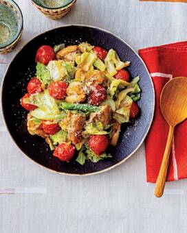 チーズとポン酢でコクうま！鶏肉キャベツの洋風炒め