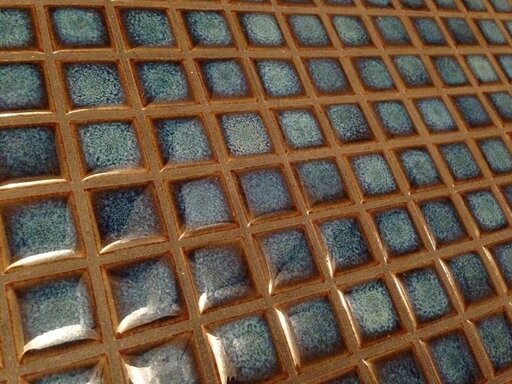 25ミリ角のブルーのタイル