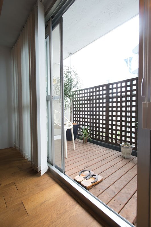 LDKとつながるようなバルコニー