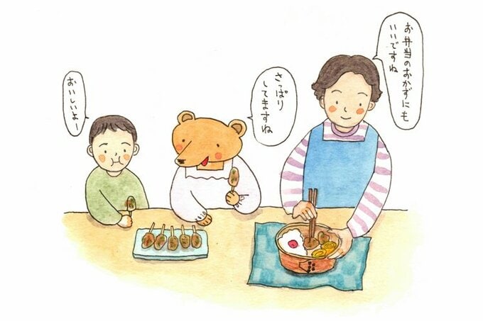 お弁当につめるイラスト