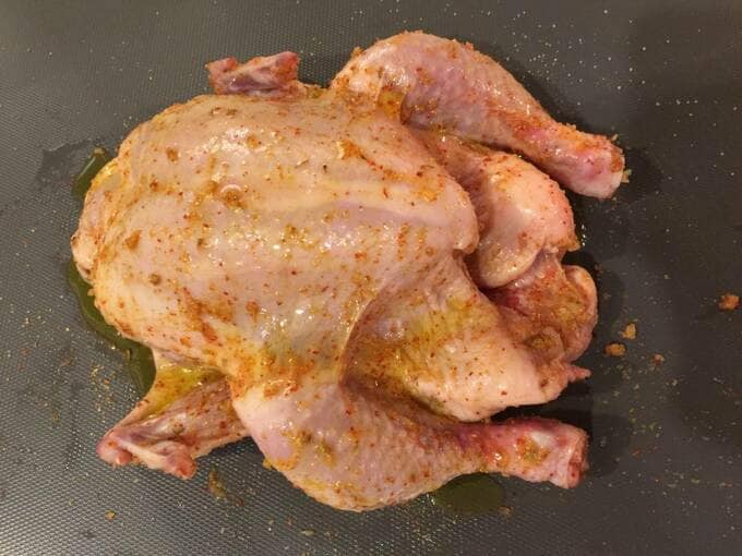 冷凍丸鶏を解凍