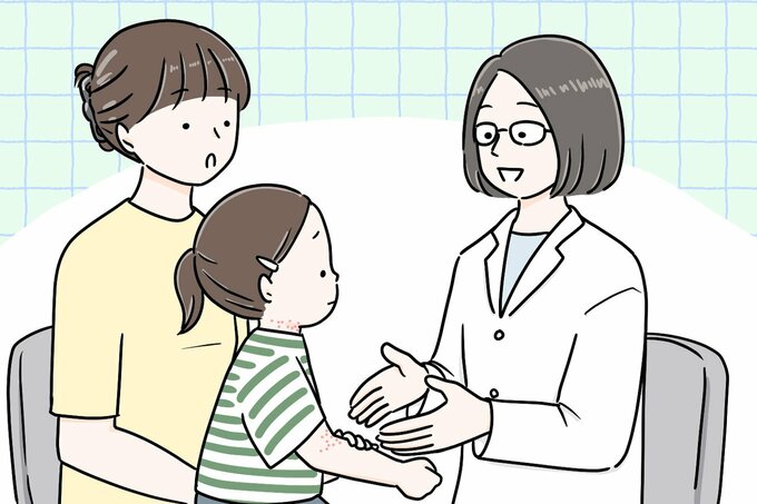 先生に相談している様子