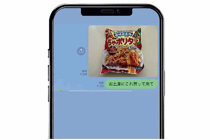 LINEで写真を送る方法を説明する画像