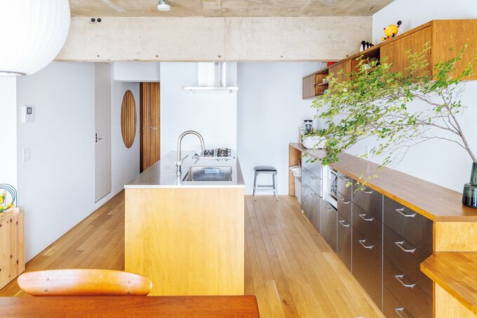 収納が充実したキッチン