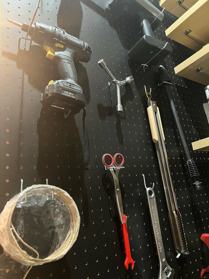 有孔ボードの収納