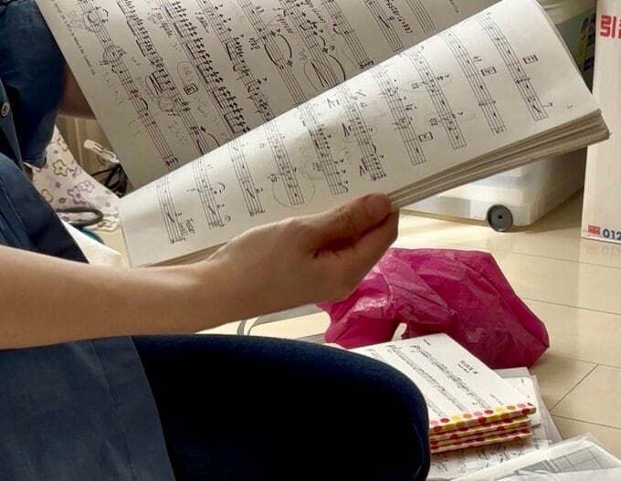 実家の片付け　古い楽譜