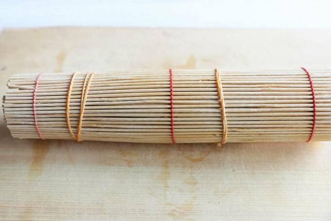 まきすをゴムで止める