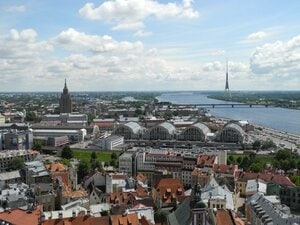 ラトビアの首都リガの街並み