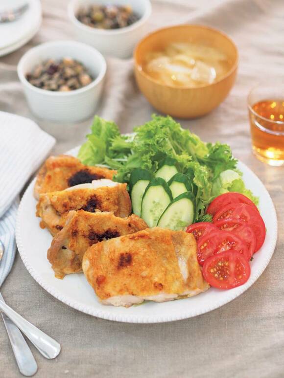 「鶏モモ肉のグリル」がメインの糖質オフ献立