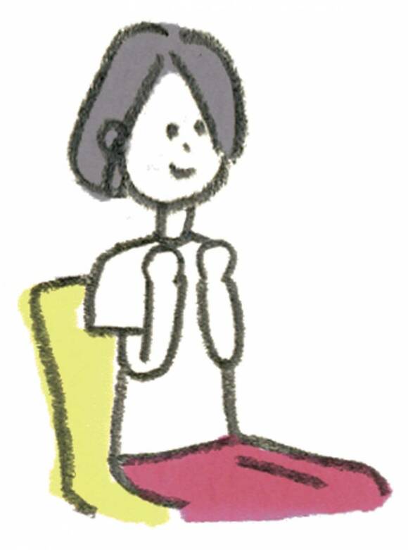 腕のストレッチのイラスト