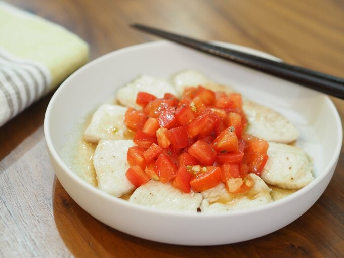 鶏胸肉とトマトのあっさり和え