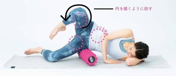 横になって片足あげる