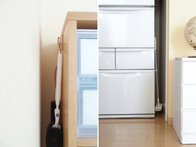 棚横にホコリとり